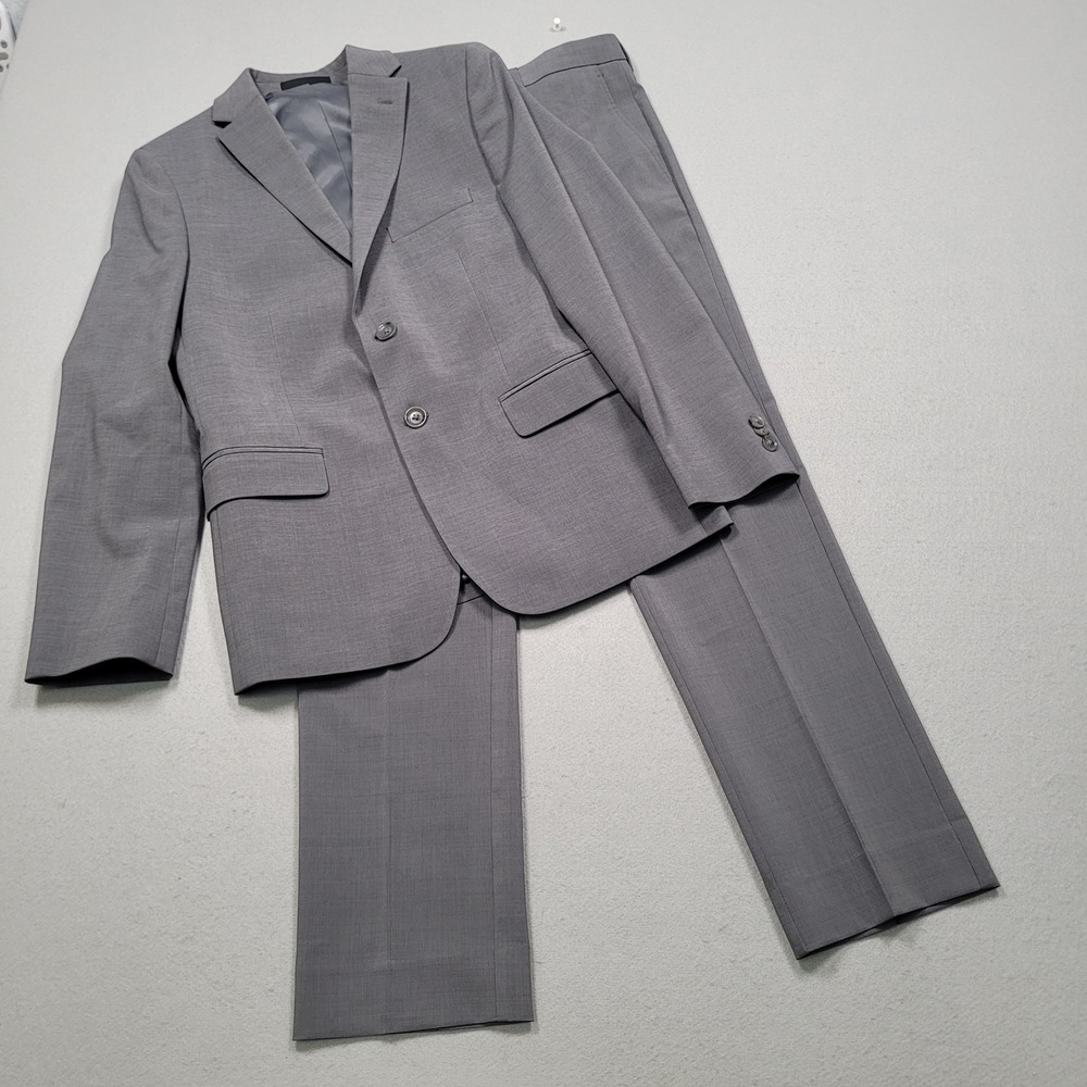 Kenneth Cole Reaction Boys Gray 2 Piece Techni-Cole Suit Set Size 16R